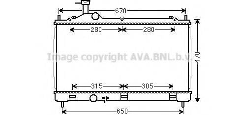 Радиатор, охлаждение двигателя AVA QUALITY COOLING MT2256