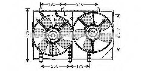 AVA QUALITY COOLING MT7523 Вентилятор, охлаждение двигателя