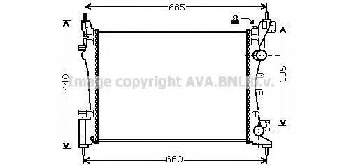 Радиатор, охлаждение двигателя AVA QUALITY COOLING OLA2408