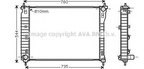 Радиатор, охлаждение двигателя AVA QUALITY COOLING OLA2435