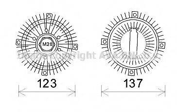 Сцепление, вентилятор радиатора AVA QUALITY COOLING OLC557