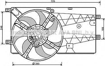 Вентилятор, охлаждение двигателя AVA QUALITY COOLING PE7548