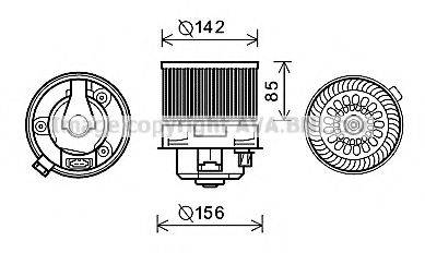 AVA QUALITY COOLING PE8371 Электродвигатель, вентиляция салона