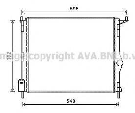 Радиатор, охлаждение двигателя AVA QUALITY COOLING RTA2476