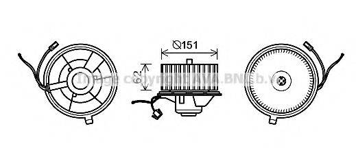 Электродвигатель, вентиляция салона AVA QUALITY COOLING ST8505