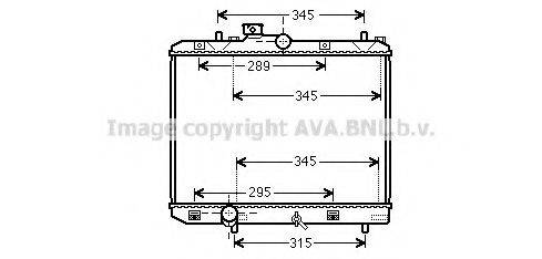 Радиатор, охлаждение двигателя AVA QUALITY COOLING SZ2111