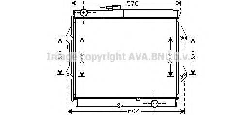 Радиатор, охлаждение двигателя AVA QUALITY COOLING TOA2642