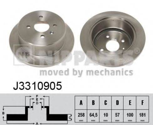 Тормозной диск NIPPARTS J3310905