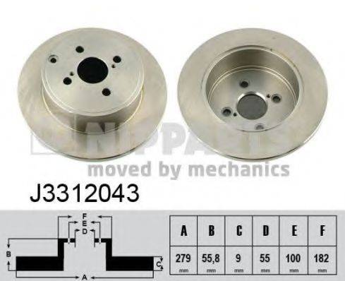 Тормозной диск NIPPARTS J3312043