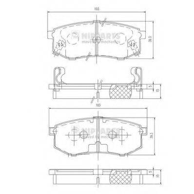 Комплект тормозных колодок, дисковый тормоз NIPPARTS J3610302