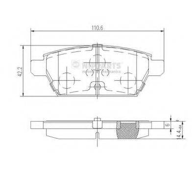 NIPPARTS J3613019 Комплект тормозных колодок, дисковый тормоз