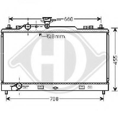 DIEDERICHS 8562602 Радиатор, охлаждение двигателя
