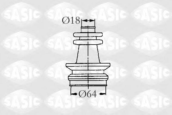 Комплект пылника, приводной вал SASIC 2873653