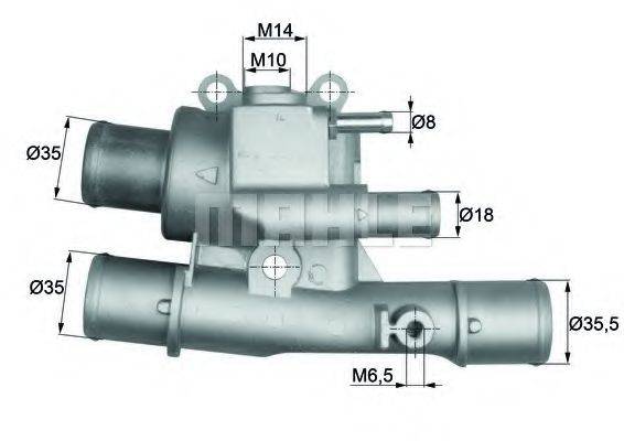 Термостат, охлаждающая жидкость MAHLE ORIGINAL TI 124 88