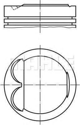 Поршень MAHLE ORIGINAL 607 77 00