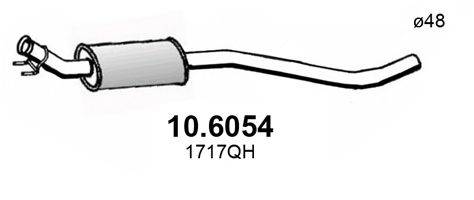 ASSO 106054 Средний глушитель выхлопных газов