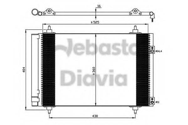 WEBASTO 82D0225548A Конденсатор, кондиционер