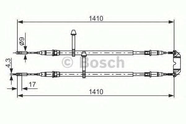 Трос, стояночная тормозная система BOSCH 1 987 477 245