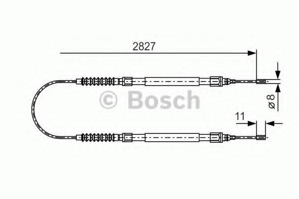 Трос, стояночная тормозная система BOSCH 1 987 477 263