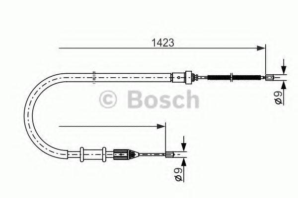 Трос, стояночная тормозная система BOSCH 1 987 477 632