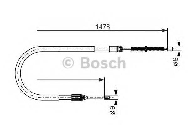 Трос, стояночная тормозная система BOSCH 1 987 477 639