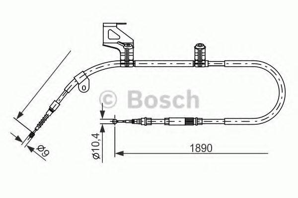 Трос, стояночная тормозная система BOSCH 1 987 477 803