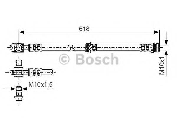 Тормозной шланг BOSCH 1 987 481 173