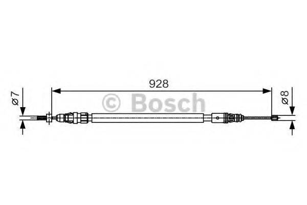 Трос, стояночная тормозная система BOSCH 1 987 482 000