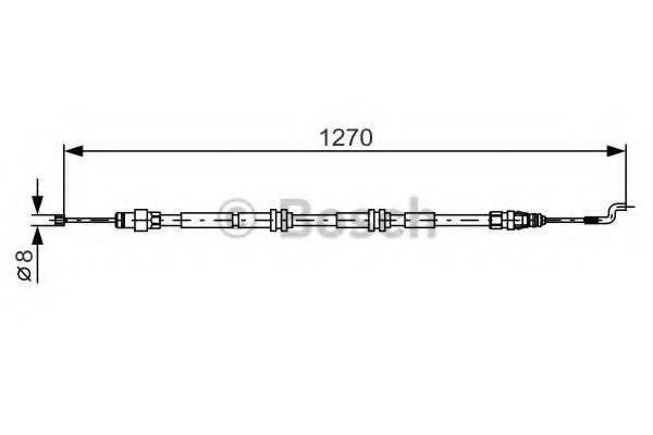 Трос, стояночная тормозная система BOSCH 1 987 482 014