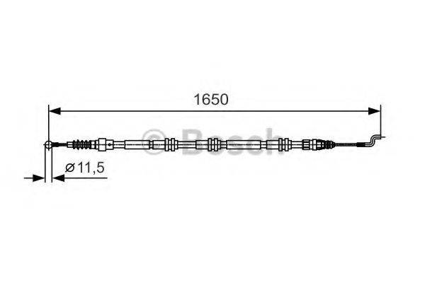 Трос, стояночная тормозная система BOSCH 1 987 482 016