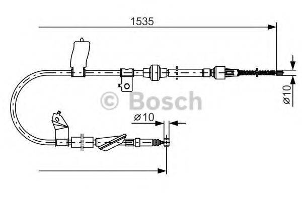 Трос, стояночная тормозная система BOSCH 1 987 482 085