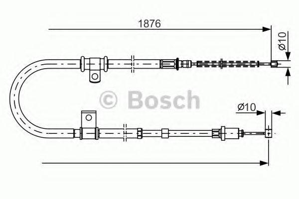 Трос, стояночная тормозная система BOSCH 1 987 482 183