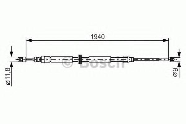 Трос, стояночная тормозная система BOSCH 1 987 482 325