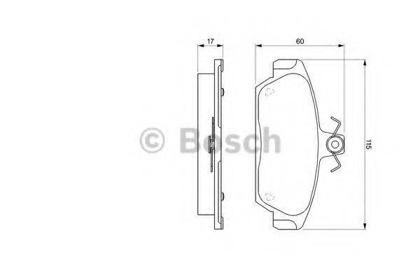 Комплект тормозных колодок, дисковый тормоз BOSCH 0 986 424 092