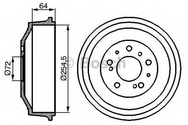 Тормозной барабан BOSCH 0 986 477 031