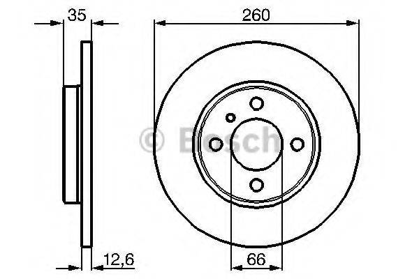 Тормозной диск BOSCH 0 986 478 029