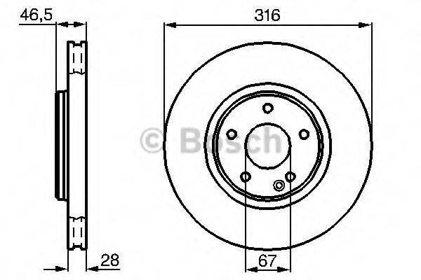 Тормозной диск BOSCH 0 986 478 625