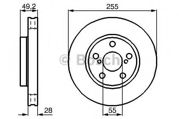 Тормозной диск BOSCH 0 986 478 858