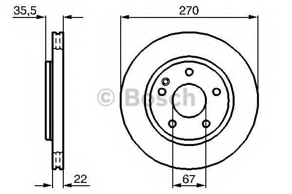 Тормозной диск BOSCH 0 986 479 071