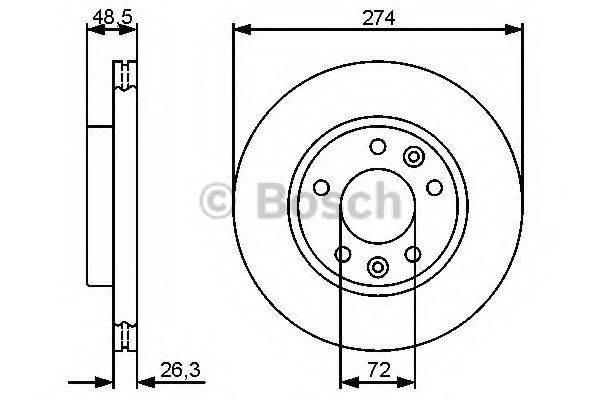 Тормозной диск BOSCH 0 986 479 444