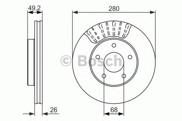 Тормозной диск BOSCH 0 986 479 678