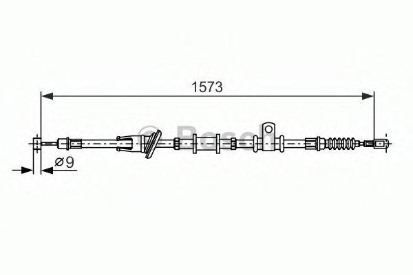 Трос, стояночная тормозная система BOSCH 1 987 482 399