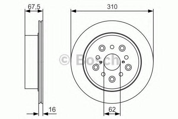 Тормозной диск BOSCH 0 986 479 R25