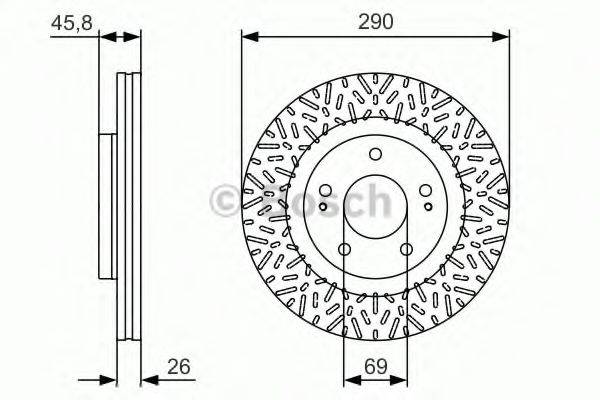 Тормозной диск BOSCH 0 986 479 527