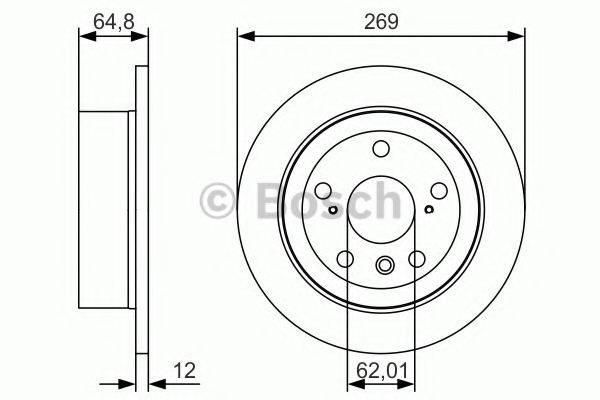 Тормозной диск BOSCH 0 986 479 T13