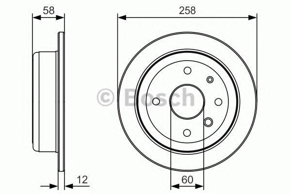 Тормозной диск BOSCH 0 986 479 T52