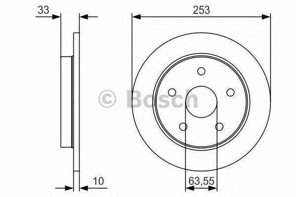 BOSCH 0986479U81 Тормозной диск