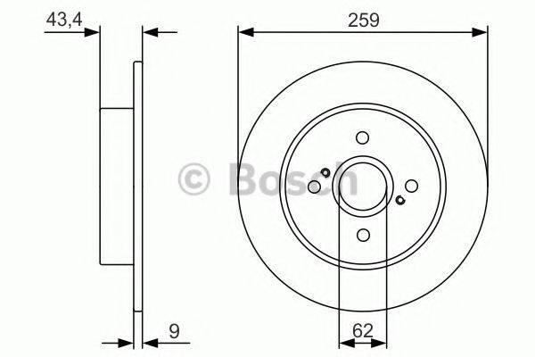 Тормозной диск BOSCH 0 986 479 V07