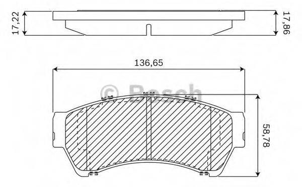 BOSCH F03B050154 Комплект тормозных колодок, дисковый тормоз