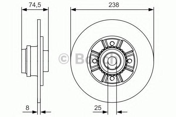 Тормозной диск BOSCH 0 986 479 760